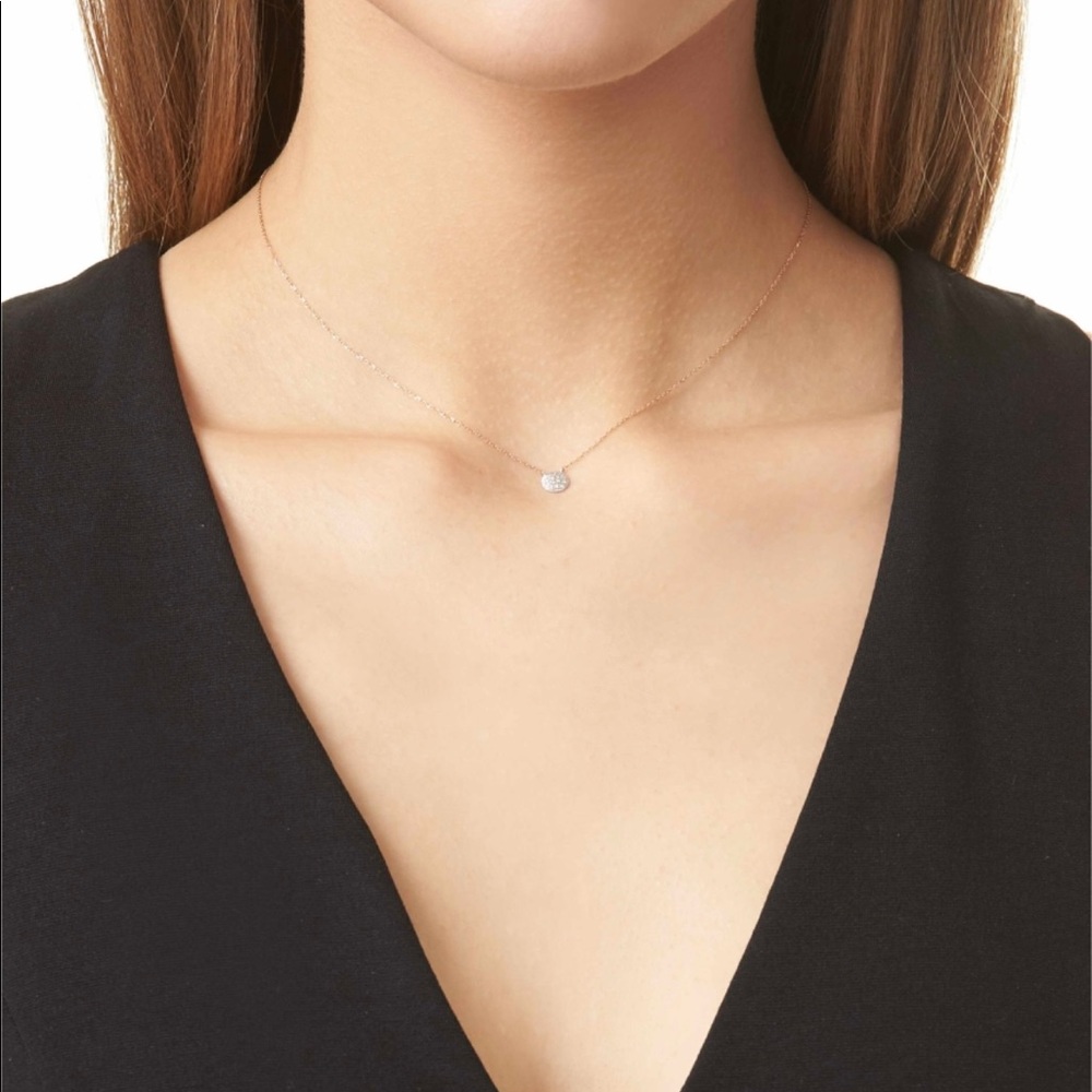 DANA REBECCA DESIGNS- Lauren Joy Mini Disc Diamond Necklace